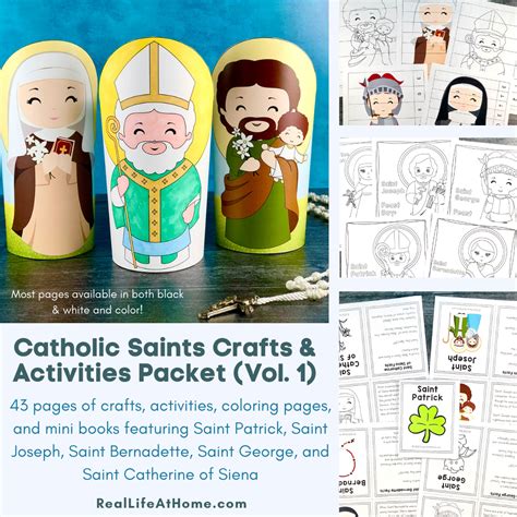 Catholic Saints Crafts and Activities Packet for Kids (Vol. 1)