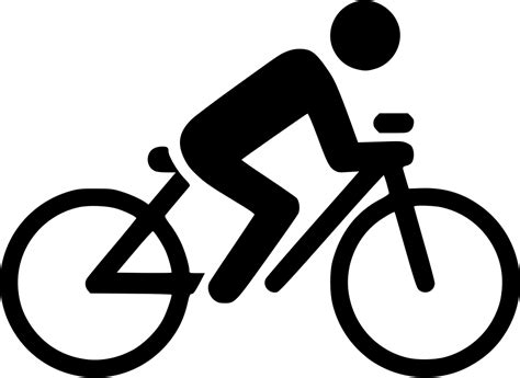 Black Cycling Graphics, Silhouettes, Bicycle Art PNG