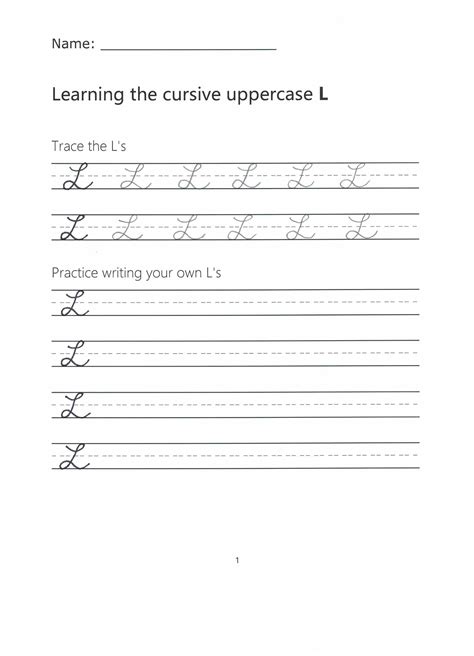 Cursive L – How to Write a Capital L in Cursive