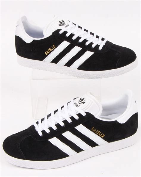 Adidas Gazelle Trainers Black/White | 80s casual classics