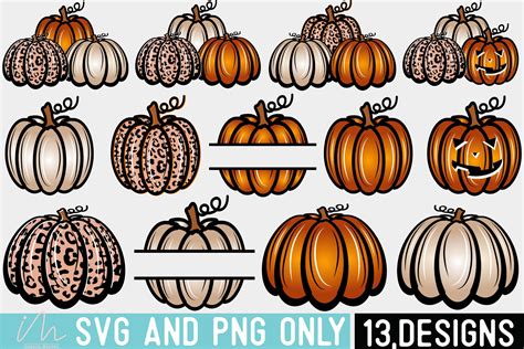 Pumpkin Clipart Svg Bundle, Pumpkin Png Graphic by Isabella Machell ...