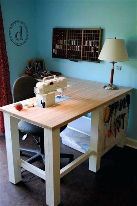 30 Best IKEA Craft Room Table with Storage Ideas 29 | Diy sewing table ...