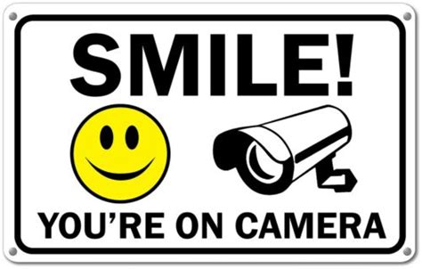 Smile You're on Camera Sign Video Surveillance Signs 11"x 7" UV Protected cctv | eBay