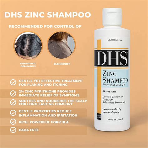 DHS Therapeutic Zinc Shampoo for Psoriasis Seborrheic Dermatitis Dandr — Mountainside Medical ...