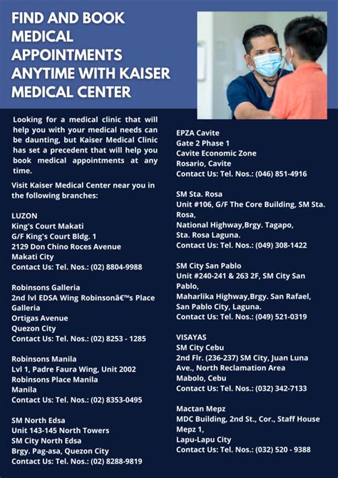 Find and Book Medical Appointments anytime with KAISER MEDICAL CENTER – Best Philippine Healthcare