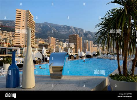 Principality of Monaco, Monaco, Monte-Carlo, Fairmont Hotel roof ...