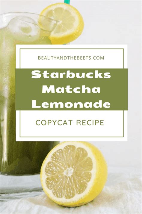 Starbucks Matcha Lemonade Copycat Beauty and the Beets