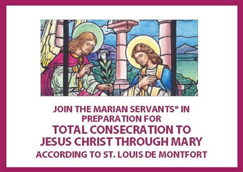 Total Consecration to Jesus Christ through Mary - MARIAN SERVANTS OF ...