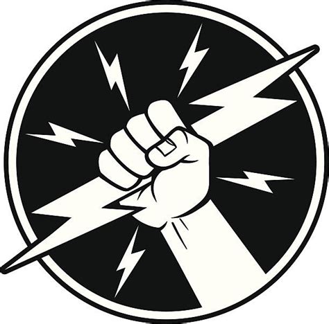 Hand Holding Lightning Bolt Clipart