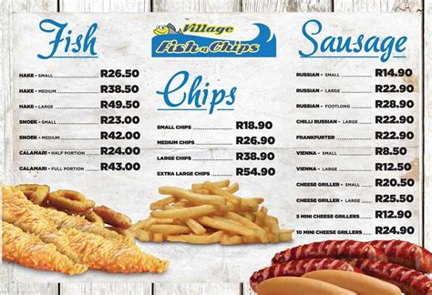 Menu at OLD FASHIONED FISH AND CHIPS restaurant, Vosloorus