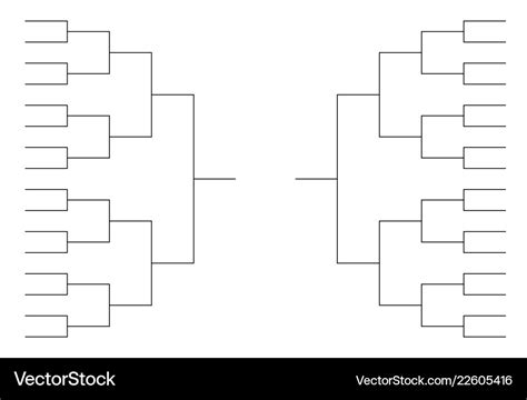 Tournament bracket templates Royalty Free Vector Image