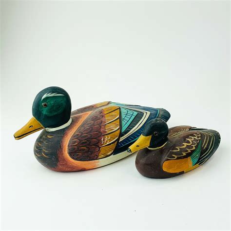 Vintage Wood Duck Decoy Figurine 2 Ducks - The Stand Alone | Duck decoys, Wood ducks, Vintage wood