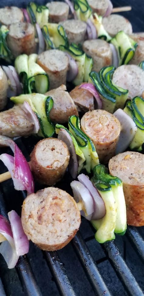 Grilled Sausage Skewers - | Bakersbeans (Wanda Baker)