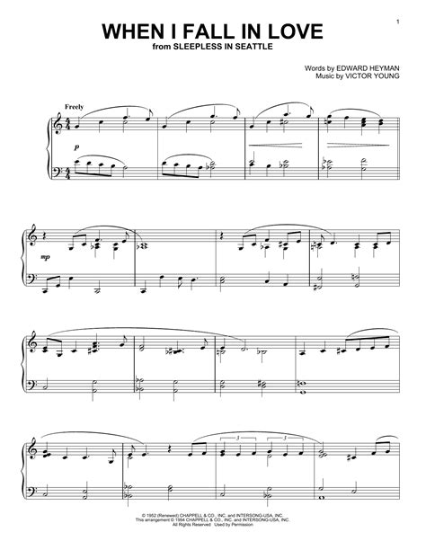 When I Fall In Love | Sheet Music Direct