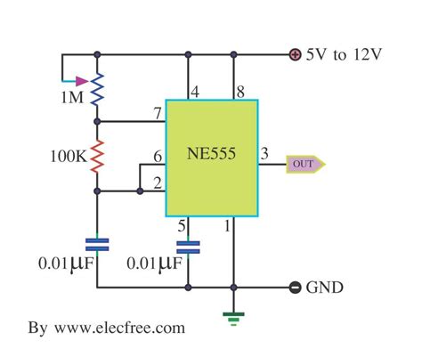 Simple 555 Pulse Generator circuits | Tested | ElecCircuit.com | Electronic circuit projects ...