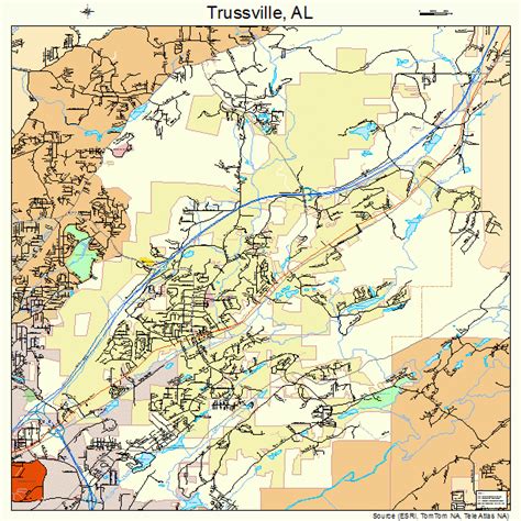 Trussville Alabama Street Map 0176944