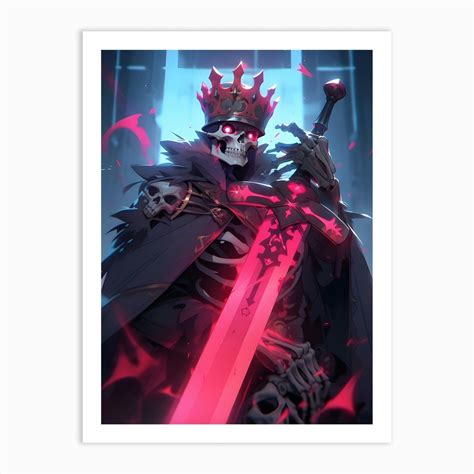 Skeleton Knight Anime Art Print by Raphael - Fy