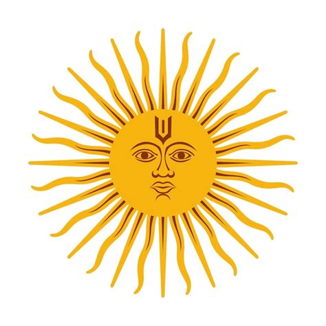 Premium Vector | Lord surya sun vector icon with face and tilak