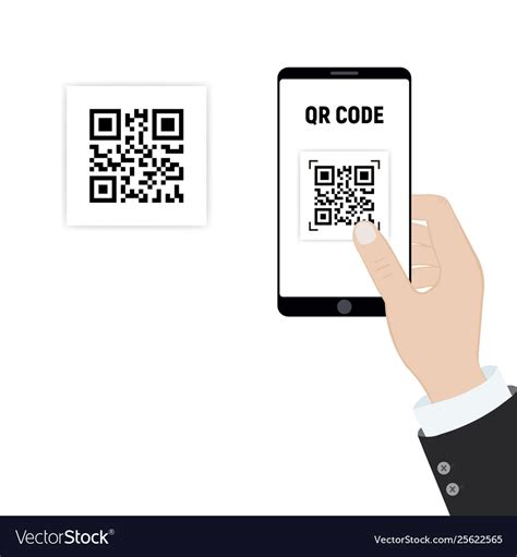 Scan qr code to mobile phone electronic digital Vector Image