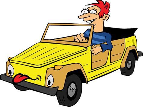 รถ คนขับวัยรุ่น การขับรถ · กราฟิกแบบเวกเตอร์ฟรีบน Pixabay