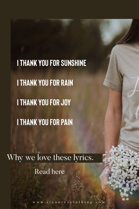 Lord I Thank You For Sunshin, I Thank you For Rain — six notes clothing