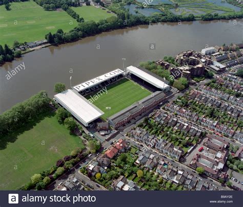 Aerial Photograph of Fulham Football Club Craven Cottage Stadium Stock Photo, Royalty Free Image ...