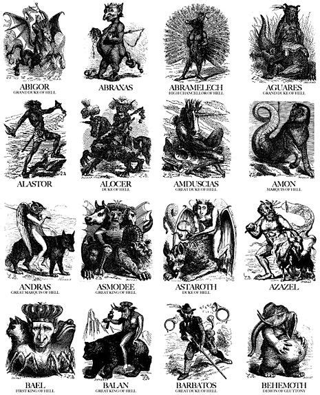 Evil Demons, Devils & Imps from ‘The Infernal Dictionary’ | Demonología, Arte místico, Criaturas ...