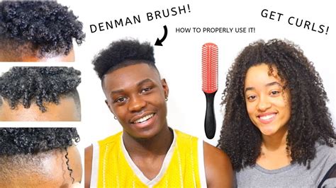 DENMAN BRUSH CURLY HAIR TUTORIAL FOR BLACK MEN! | SHORT HAIR! - YouTube