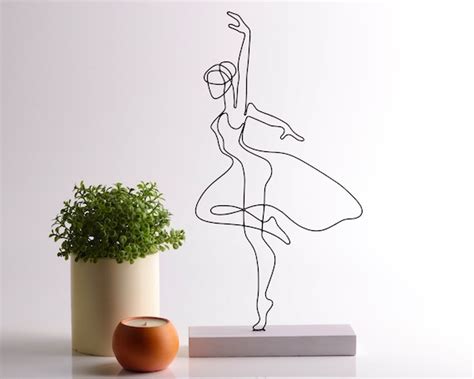 Wire Art Ballerina Wire Sculpture Figure Art Decor Handmade - Etsy