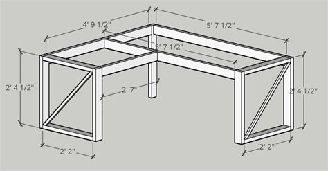 DIY L-Shaped Desk | Diy wood desk, Diy desk plans, Diy office desk