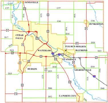 Black Hawk County Iowa Map - Candie Virginia