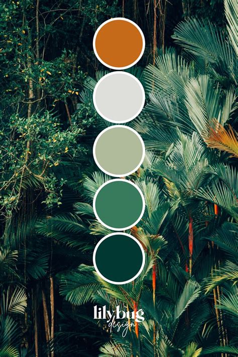 Tropical Forest Colour Palette in 2021 | Forest color, Green colour ...