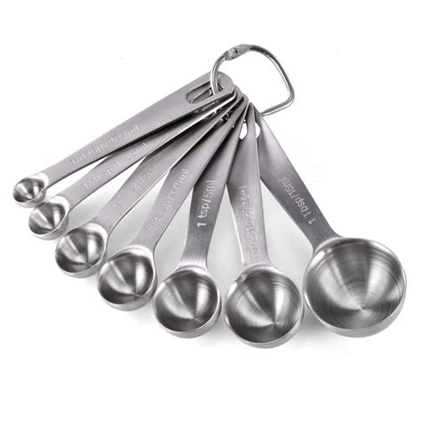 Hot Sale Stainless Steel Measuring Spoons Set of 7 Stackable Measure ...