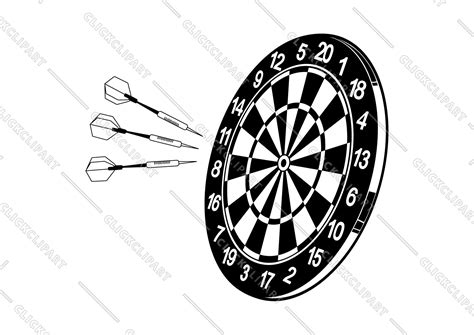 Dart Board SVG Dartboard Darts Silhouette Svg Target Svg Cricut Svg ...