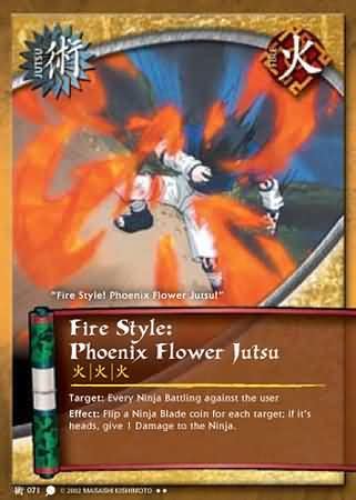 7x Fire Style: Phoenix Flower Jutsu - J-071 - Unl NM