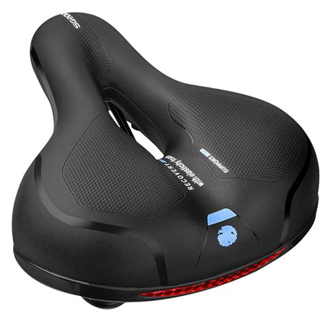 SGODDE Comfortable Bike Seat - Replacement Wide Bicycle Saddle Memory Foam Padded Soft Bike ...