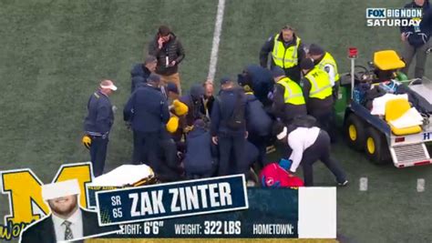 Watch: Replay Of Michigan Captain Zak Zinter's Horrible Leg Injury - Athlon Sports | News ...