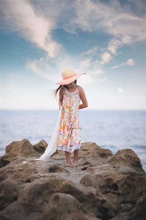 Jupiter Florida Beach Photography - Child Children Photography - Sea Flowers Photography - Sea ...