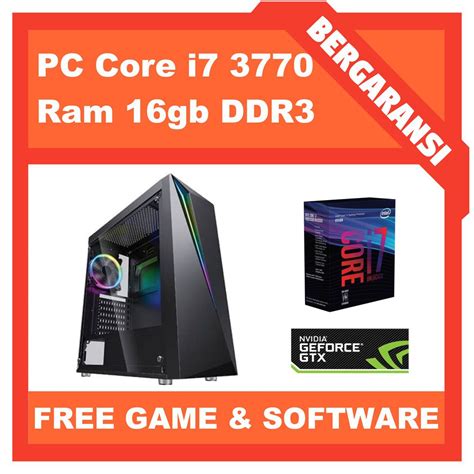 PC Gaming Core i7 3770 Vga Gtx1050TI 4GB / Ram 16Gb | Shopee Indonesia