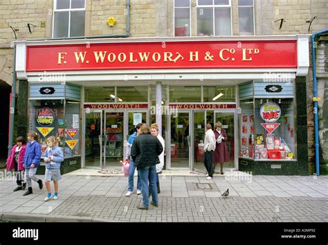 England Derbyshire Buxton shops F W Woolworth store before Stock Photo, Royalty Free Image ...