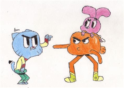 Gumball, Darwin and Anais by snapperboy on DeviantArt