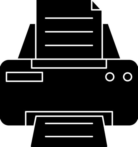 Glyph printer icon in Black and White color. 24276141 Vector Art at Vecteezy