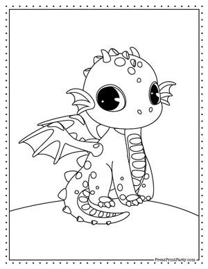 Coloring Pages Of Cute Baby Dragons