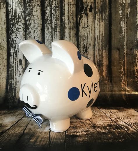 Large Personalized Piggy Bankpiggy banks for boys1st | Etsy