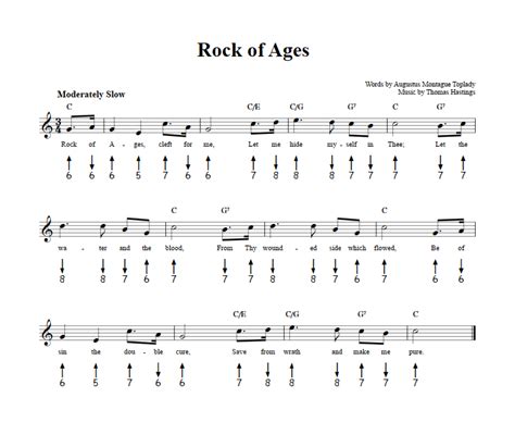 Rock of Ages - Harmonica Sheet Music and Tab with Chords and Lyrics