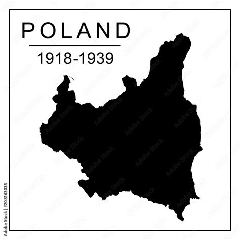 Map of II Republic of Poland. 1918-1939. Historical map. Stock Vector ...