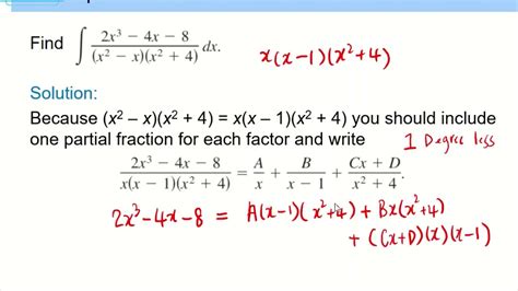 6.9 Integration by Using Partial Fraction - YouTube