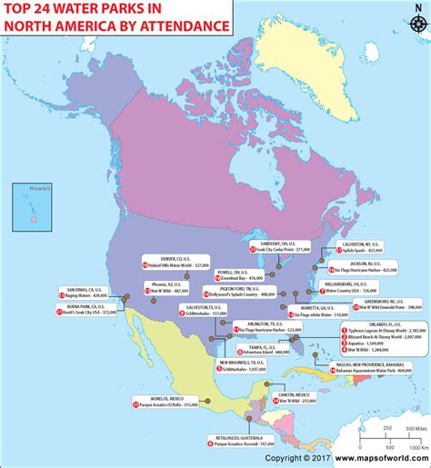 Top 24 Water Parks in North America by Attendance