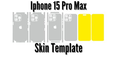 IPhone 15 Pro Max Template Skin Vector iPhone 15 Pro Max Skin Template iPhone 15 Pro Max Skin ...