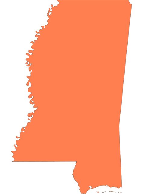 Mississippi State Outline | SVG and PNG Download